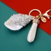Luxury Diamond Encrusted Pearl Conch Metallic Keychain - Thumbnail Image 4