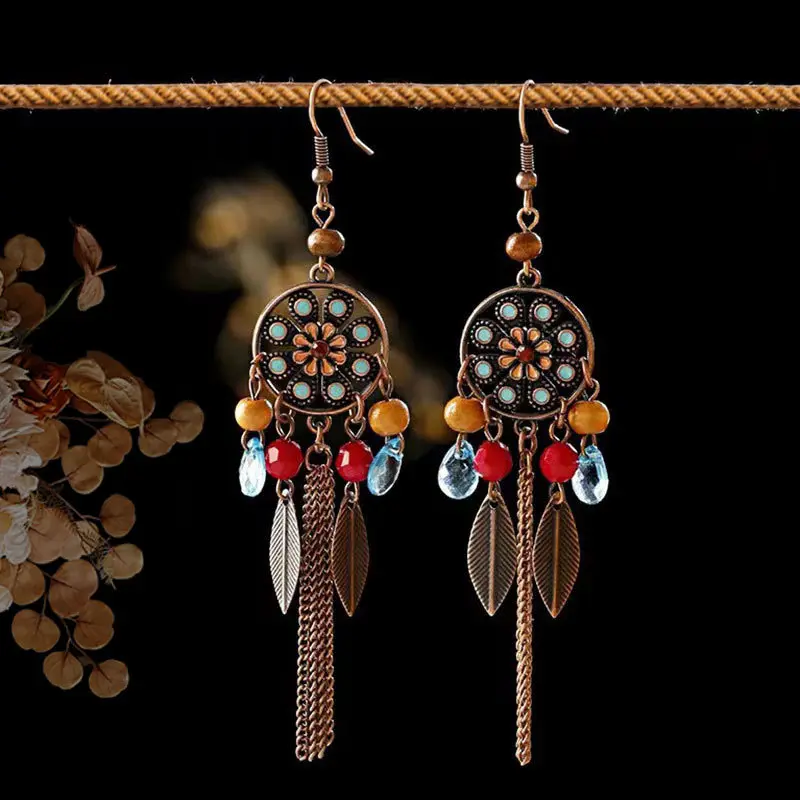 Bohemian Long Tassel Drop Earrings - Image 7