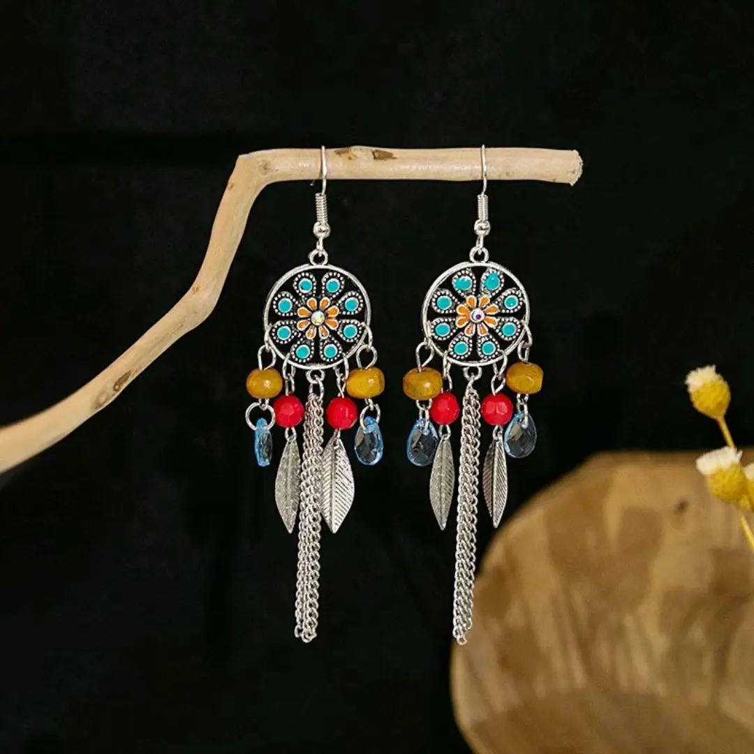 Bohemian Long Tassel Drop Earrings - Image 4